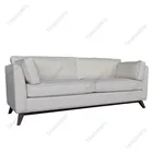 Italy rubber wood leg lounge white 2 seat chesterfield leather recliner sofa