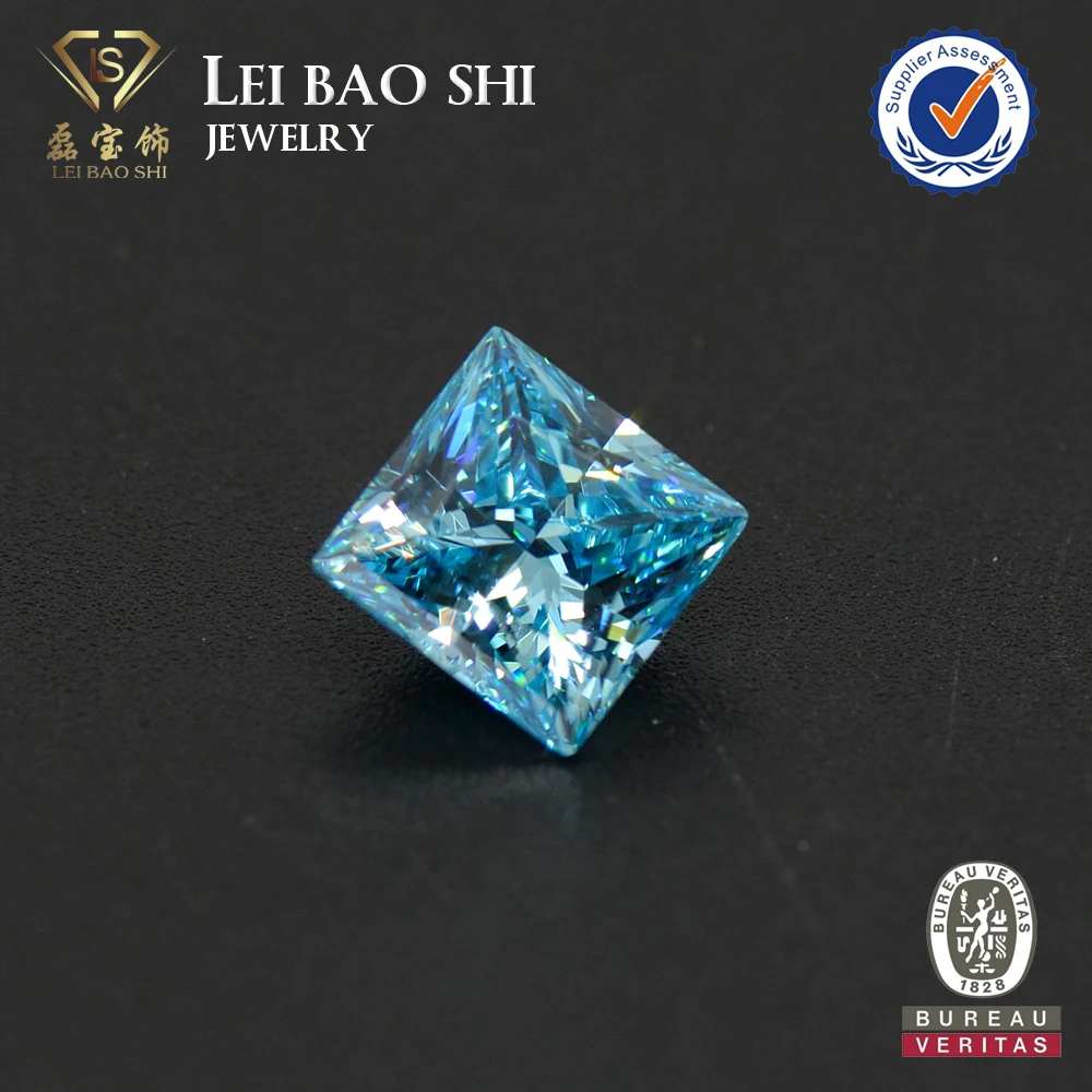 wholesale aaaaa customized size princess cut synthetic cubic