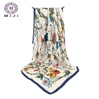 Russia shawls traditional flower printing scarf polyester shawls