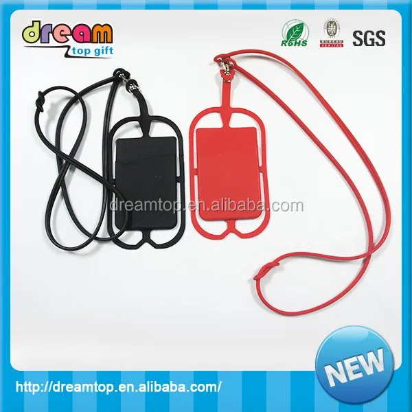 name: 2017 novelty promotional gifts silicone lanyard cell phone