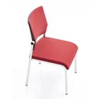 Folded Fabric Visitor Chair Metal Frame Fabric Armless Stacking Chair Visitor Conference Student Chair