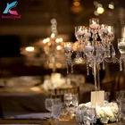 Hot sell tall votive candle holder wedding centerpiece crystal candelabra