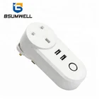 US EU UK smart Socket Wifi Smart Plug Socket outdoor smart plug with 2 USB Port