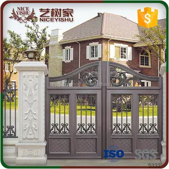 Modern Residential Bi Folding Gate Decorative Steel Grill Design