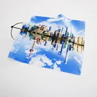 Logo printed microfiber lens cleaning cloth OEM logo eye glasses cleaning cloth