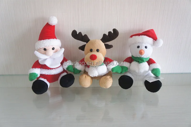 christmas plush toy snow man, santa claus, christmas promotional