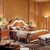 Antique luxury italian classic solid wood bedroom furniture set