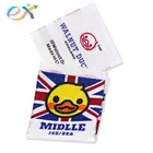 Personalized Custom High Quality Kids Clothes Brand Name Center Fold Damask Woven Labels For Clothing Bags Hats