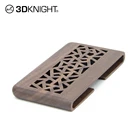 Hot Sale Patterns Wood Hollow Out Desktop ID Business Card Case