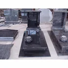 polished shanxi black granite grave tombstone with price