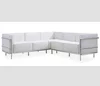 corbusier used LC2 seat stainless steel frame White Leather sofa set