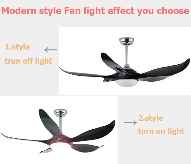 Zhongshan Factory Supply 52'' Decorative Remote Control 220V Inverter Ceiling Fan