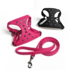 Original Breathable PU Leather Front Plate Harness Carrier Dog Chest With Rivet