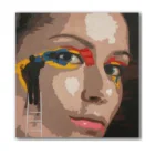 Orignal Modern Hand Side Face Portrait Artist Oil Painting Colour Art On Canvas