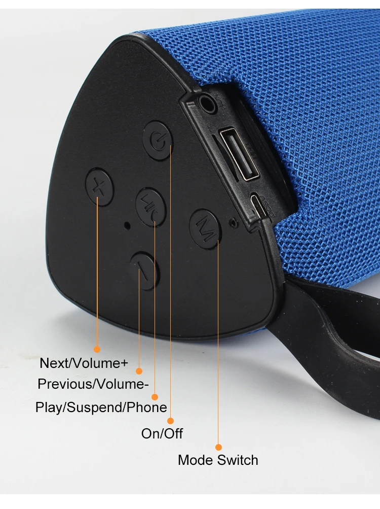 Maigoole 2018 Portable Wireless Fabric Speaker Stereo Portable Bluetooth Speaker - ANKUX.COM
