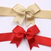 wholesale custom logo Satin stretch loop pre made satin ribbon bow for Chocolate box packing