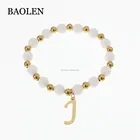 Exotic Ethnic Style Custom Letter J Customer Charm African Tribe Wooden Beads Bracelets