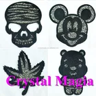 Applique Children Design Patch Cute Animal Rhinestone Applique Rhinestone Patch For Children Clothing