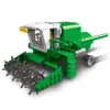 DIY Plastic Farming Truck Toys Cheap Farm Tractor Agricultural Building Blocks Wheat Harvester For Kid Farmer's Car Brick