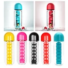 Portable Pill 7 Organizer Box Water Bottle With New Design