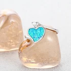 Wholesale 925 Sterling Silver Heart Shape Tanzanite Blue Opal Ring