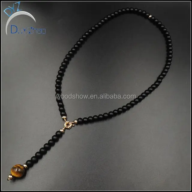 nature stone tiger eye mens rosary bead necklace