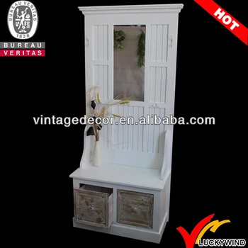 Home Style White Hall Trees With Storage Bench Buy Hall Trees