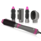 China Manufacturer 5 in 1 Electric hair straightener brush Hair Curling Style Brush
