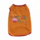 Wholesale Custom Small Pet Sleeveless Birthday Design Apparel Dog T Shirt