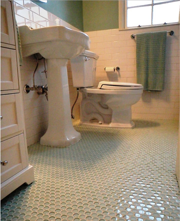 Metal And Glass Penny Tile Penny Round Mosaic Tiles For Backsplash