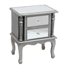 Silver Coast Mirrored End Table,mirrored furniture like mirror bedside table makes a bright luxury bedroom