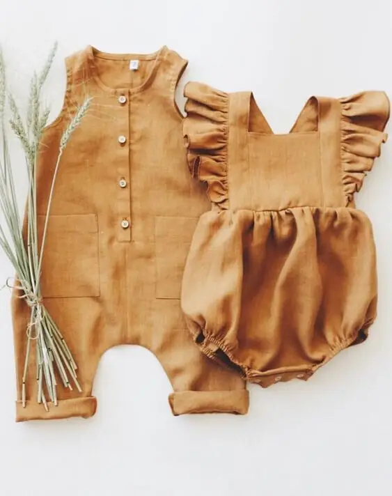 linen baby overalls