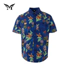 New look summer printed new style men shirt casual italian design for summer
