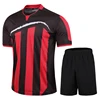 Simple Design Sweat Absorbing Black And Red Soccer Jersey