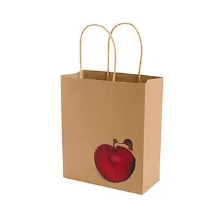 hot sell kraft food paper bag wholesale/take away brown kraft