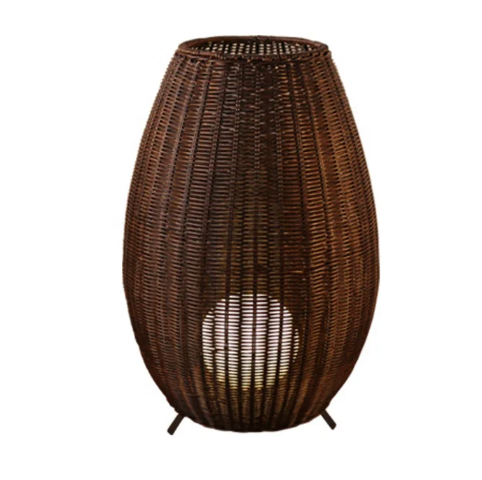 rattan tripod floor lamp