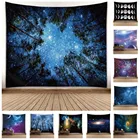 Print Bohemian Print Sublimation Print Starry Night Space Bohemian Mandala Forest Mountain Psychedelic Trippy Hippy Witchcraft Tarot Tapestry 60"*51"