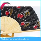 Chinese Promotional Bamboo Frame Paper Hand Fan Custom Printed Folding Hand Fan