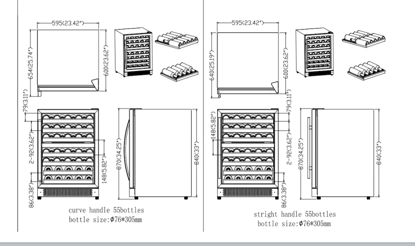 54bottles Wine Display Fridge/ Wine Cellar/wine Cooler 220v,100v China