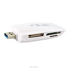 White Mini USB 3.0 Card Reader Super Speed All in One Card Reader USB 3.0