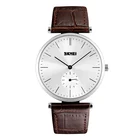 Fashion Watches SKMEI Luxury Vintage Leather Straps Fashion Quartz Watches For Men Oem