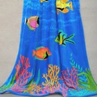 100% cotton sea world turtle printed velour beach towel cotton