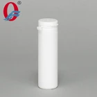60ml HDPE White Plastic Bottle with Tearing Pop Up Lids for Candy or chewing Gum