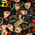 High quality good price poly satin coat flower leopard print jacket for wholesale