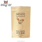 Window Printed 2Lb Doypack Kraft Paper Coffee Bag With Valve Zip Food grade packaging