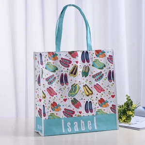 2018 custom cheap pp laminated gift tote non woven shopping bag