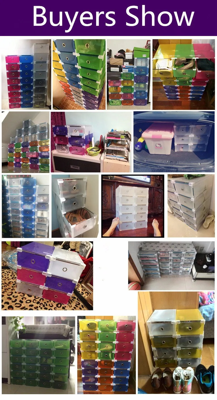 Atistic SFJ NEW Eco-Friendly Shoe Storage Box Case Transparent Plastic Storage Box Rectangle PP Shoe Organizer Thickened drawer Shoe Box (26)