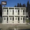 Prefab flat pack container house two floor buildings modular prefabricated container homes
