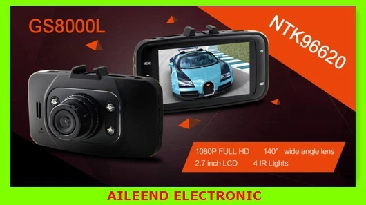 Original Novatek GS8000L Car DVR Camera Full HD 1080P Vehicle Recorder 2.7" LCD G-Sensor HDMI IR Night Vision Camcorder
