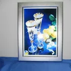 Led snap frame aluminium slim poster frame light box display open frame lightbox
